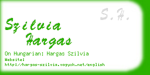 szilvia hargas business card